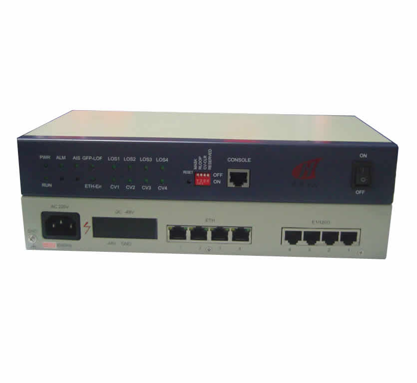 4E1 to Ethernet 10/100 Base-T Protocol Converter